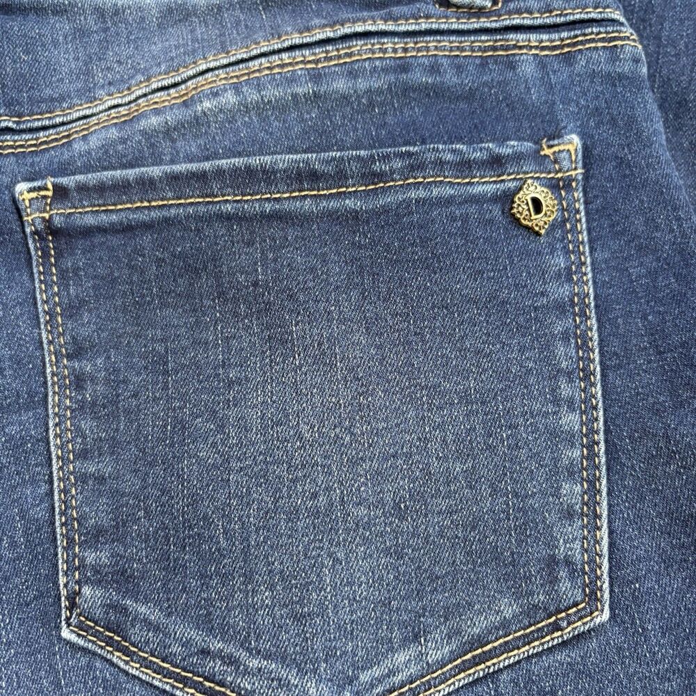 Democracy "Ab"solution Booty Lift Mid Stretch Straight Leg Indigo Jeans Size 12 - Picture 7 of 7